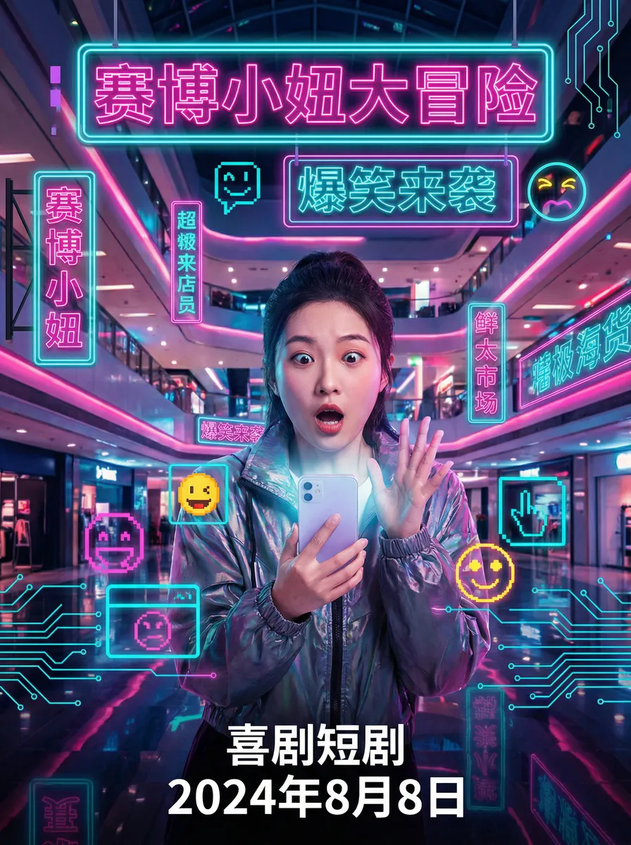 善良的嫂子字巴巴鱼汤饭 搞笑喜剧短剧 - 赛博小妞大冒险海报